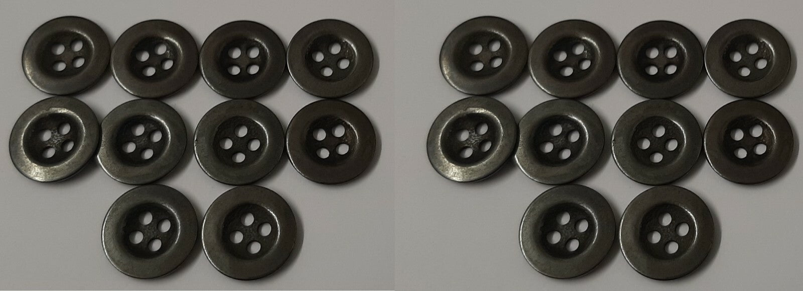 Vintage Metal Buttons 4 Hole Raw Metal 26L Diameter For Suspenders X20 ASBT300