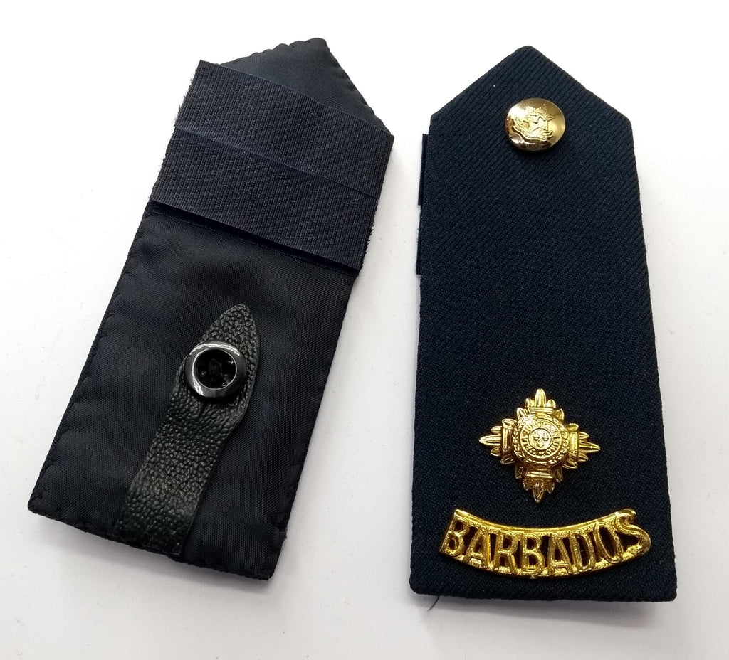 Barbados Shoulder Boards Officers Metal Insignia Genuine Defence Force Issue