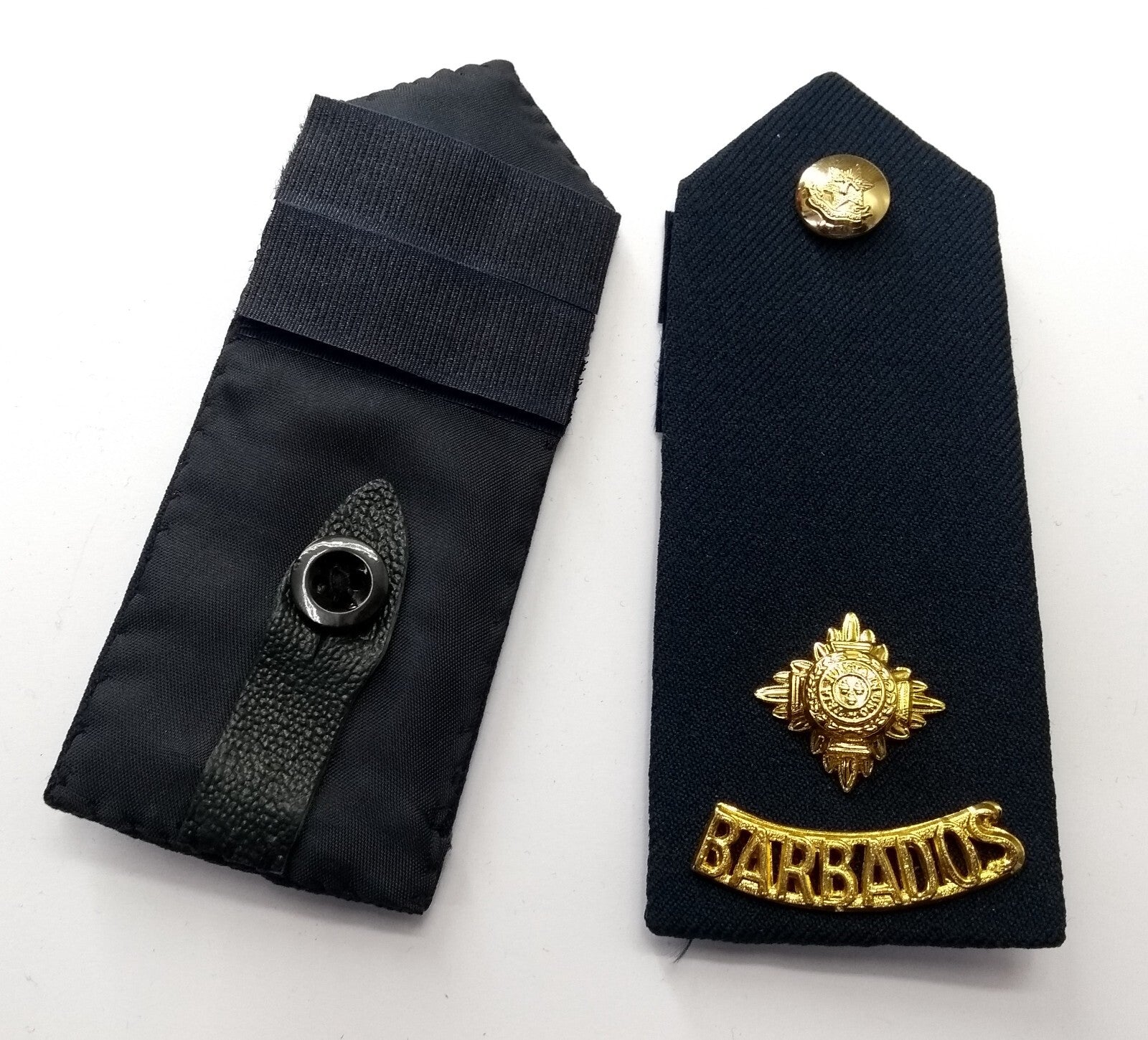Barbados Shoulder Boards Officers Metal Insignia Genuine Defence Force Issue