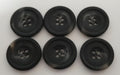 Vintage Army Buttons Old Pattern British Mottled Grey 4 Hole Size 22.6mm