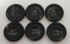 Vintage Army Buttons Old Pattern British Mottled Grey 4 Hole Size 22.6mm