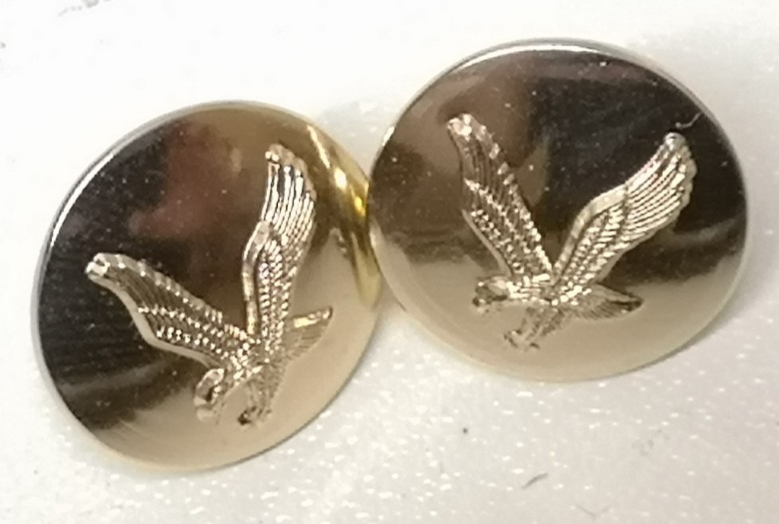 AAC Small Buttons British Army Air Corps Insignia 22L Gold No1/2 Dress x1 Pair