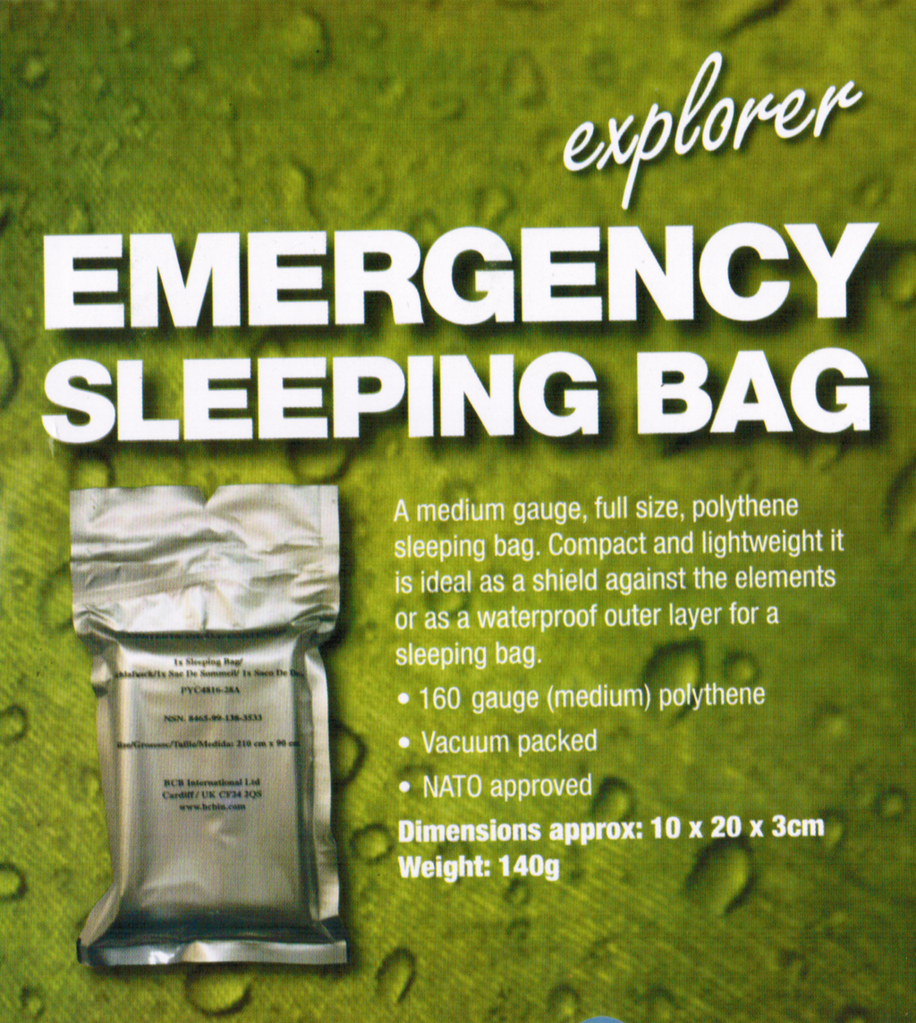 Emergency Sleeping BCB Army NSN Vacuum Sealed 140G Size 210 x 90cm NEW