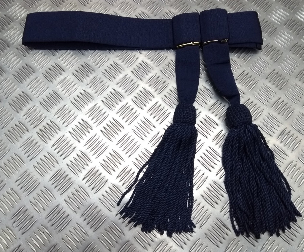 Navy Waist Sash With Tassels For Ceremonies Parade Dress