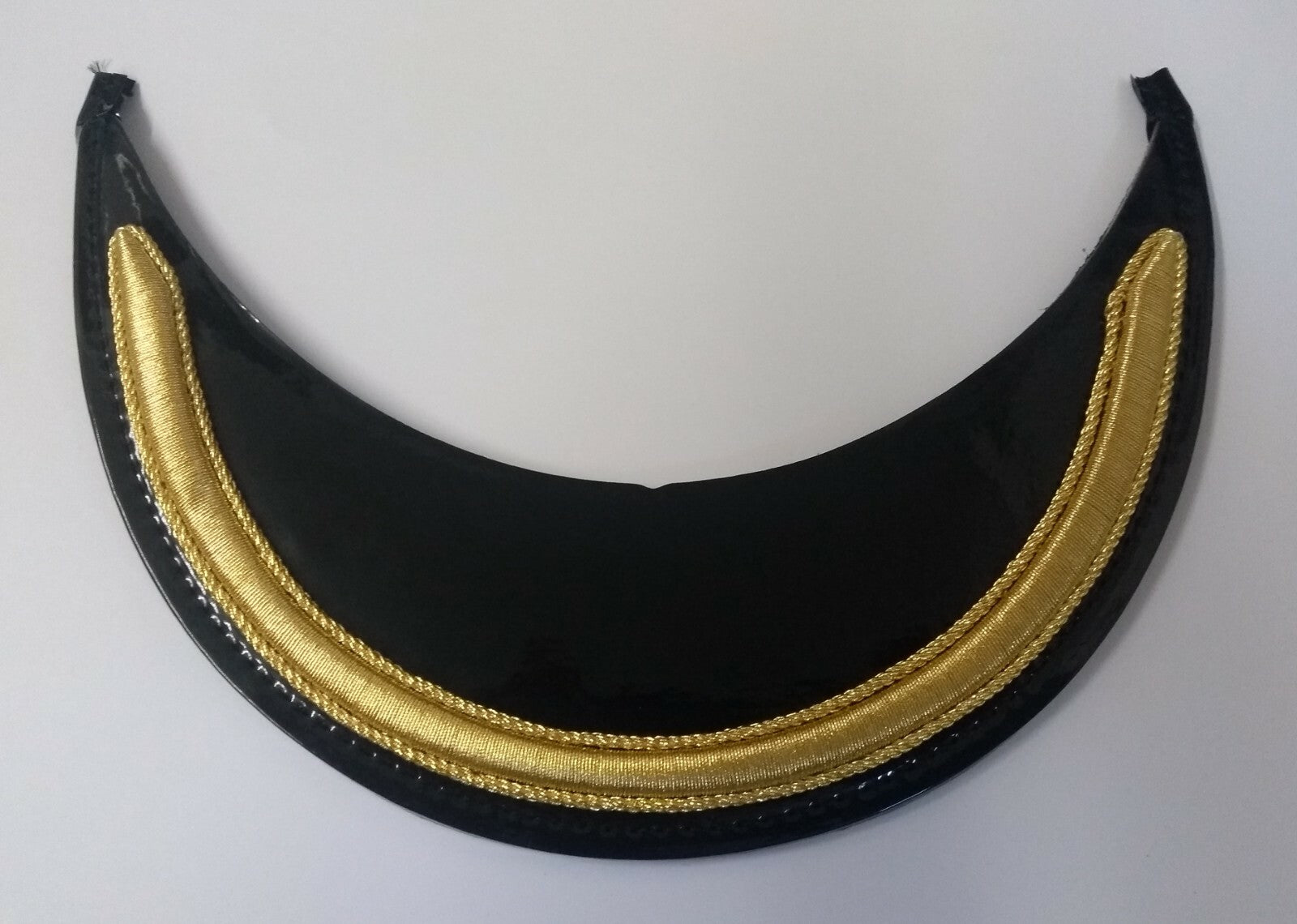 Genuine British Made Senior Officer 3/4" Gold Mylar Dress Cap Peak