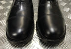 Genuine British Army Black Leather Mens PMS Service Shoes w Toe Caps Size 14M