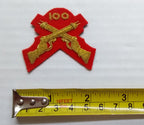 Mess Kit Badge Skill 100 at Arms on Red British Hand Embroidered Patch