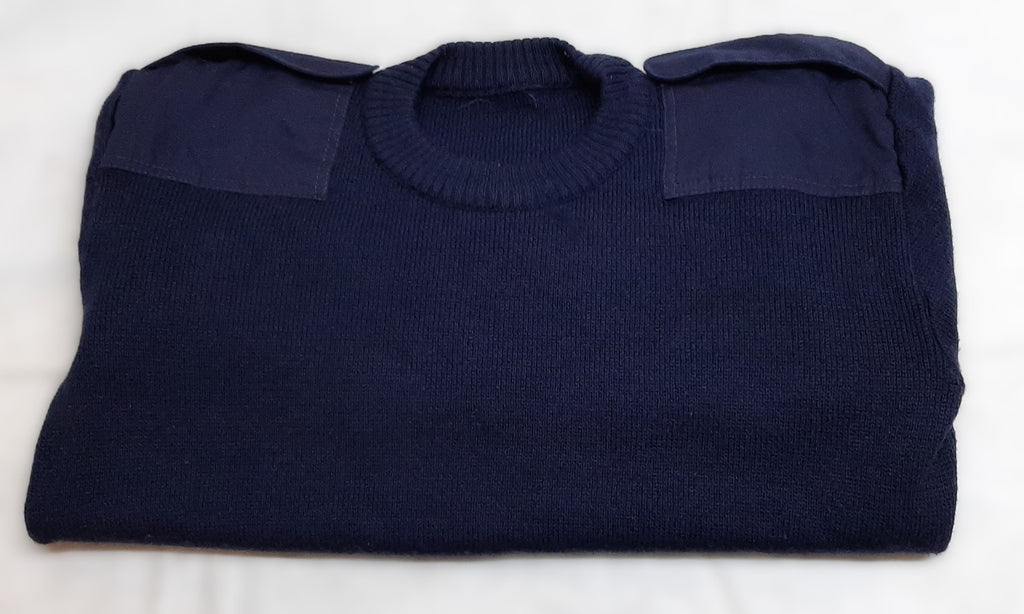 Naval Utility Jumper British Forces Ribbed Navy Blue Pullover No Insignia XL