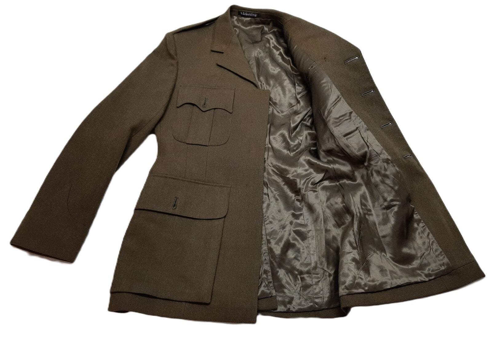 British Army No2 Jacket Old Dress Pattern Ofc No Buttons G.D Golding