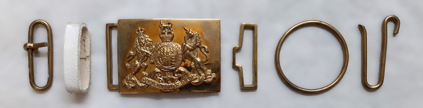 Vintage Army Buckle Set For No11 Buff Leather HCav Belt British Militaria