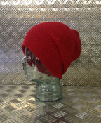 Red Knitted Beanie Hat / Watch Cap / Woolly Hat - One size - NEW