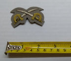 Mess Kit Badge PtI Cross Swords Grebe Grey British Hand Embroidered Patch