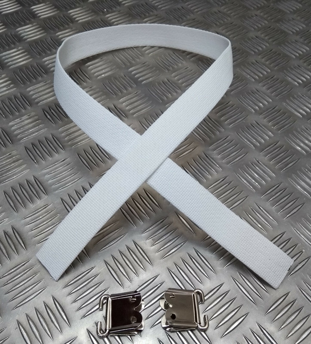 Shoulder Sling Kit Courlene Material British Made White SLR etc No Rivets