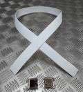 Shoulder Sling Kit Courlene Material British Made White SLR etc No Rivets