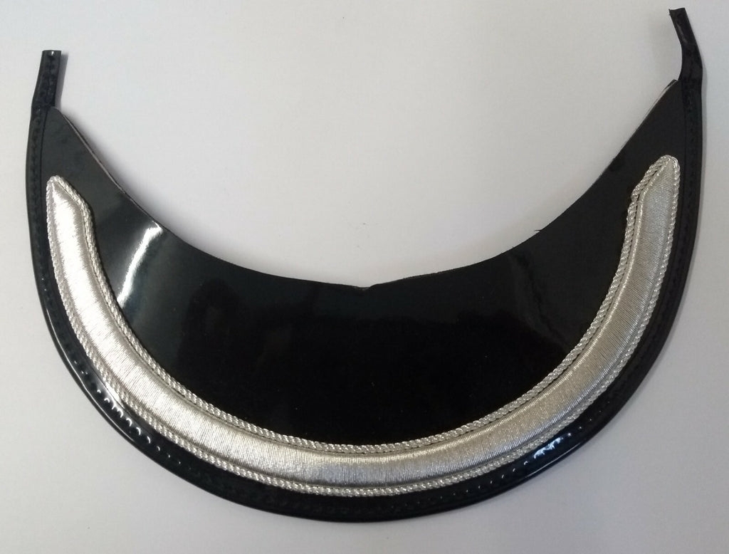 Genuine British Made Senior Officer Silver Mylar Braided Dress Cap Peak