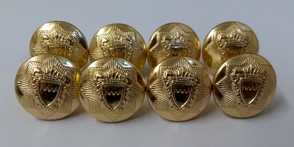 Bahrain National Insignia Obsolete Medium Dress Uniform Screw Back Buttons X8