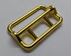 Sam Browne Buckle Double Prong High Sheen Gold Finish For Max 2" Belts
