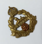Vintage Kings Crown British Army East Lancashire Regiment Insignia Metal Badge