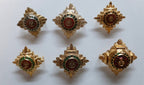 Army Rank Stars British Bath Pips Officer X6 Assorted Batch no Fittings