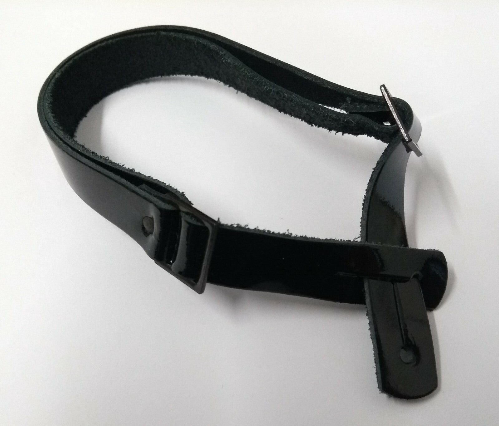 MIl-Spec Service Dress Hat 1/2" Black Patent Leather Chin Strap