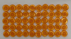 Buttons 100 Vintage 4 Hole Shirt / Shank Anchors Pearlesque Orange 10.9mm NOS