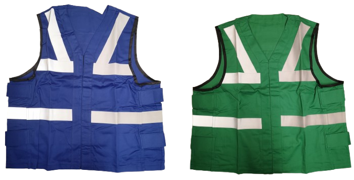 High Visibility Vest Surcoat Green or Blue Flight Deck Royal Navy RN