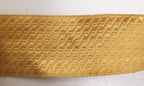 Gold Metallised Polyester Bias & Stand Pattern Lace 38mm wide
