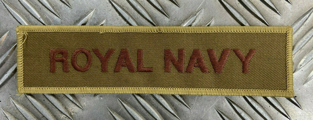 Genuine British Navy SAND Title Chest Strip / Tape RN Royal Navy - Brand NEW