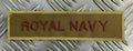 Genuine British Navy SAND Title Chest Strip / Tape RN Royal Navy - Brand NEW