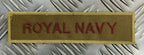 Genuine British Navy SAND Title Chest Strip / Tape RN Royal Navy - Brand NEW