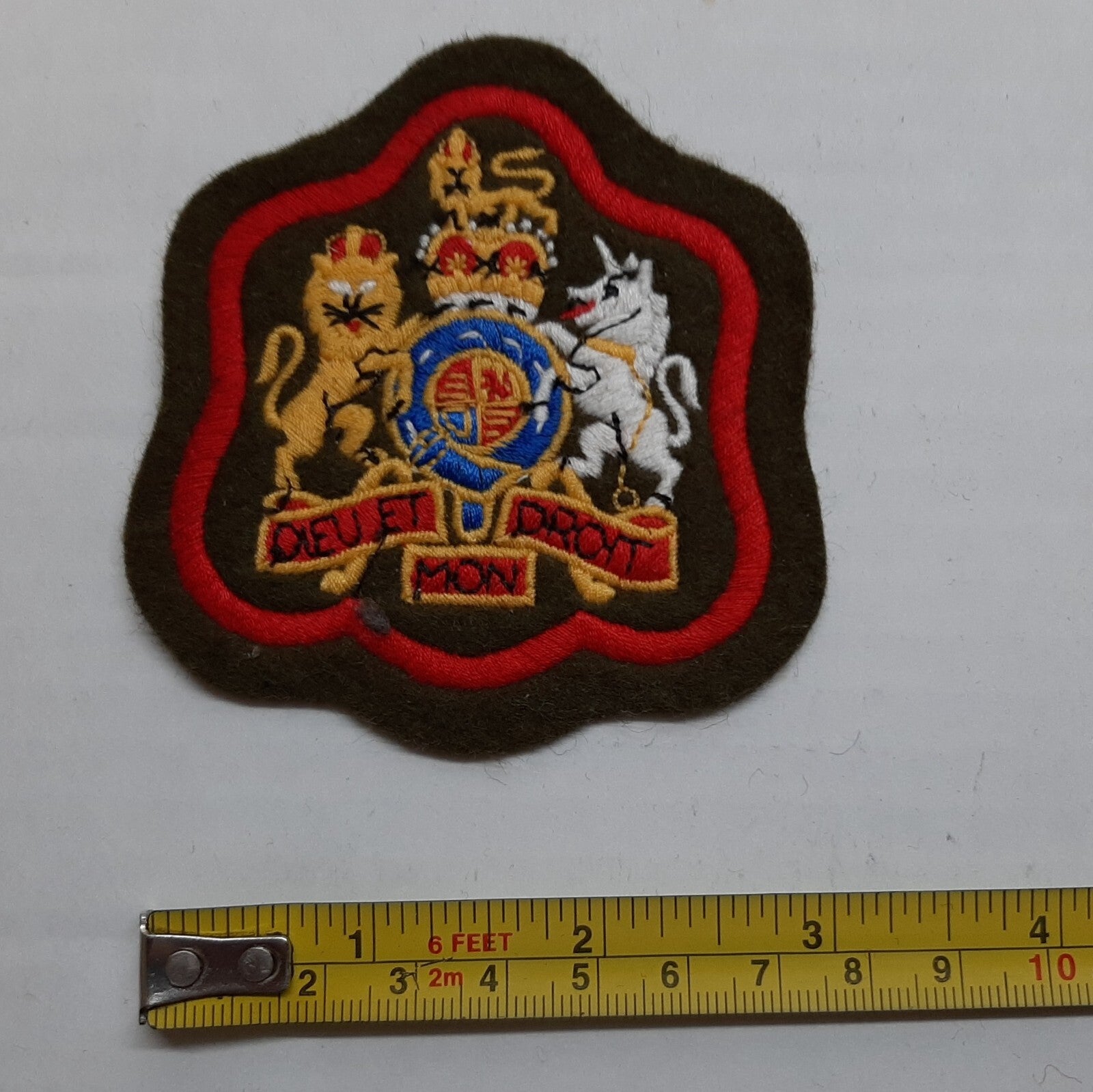 Royal Arms Patch RSM British Army Old Pattern Embroidered Insignia Badge