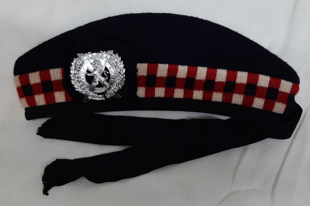 British Army Glengarry With London Scottish Regiment Strike Sure Insignia 56cm