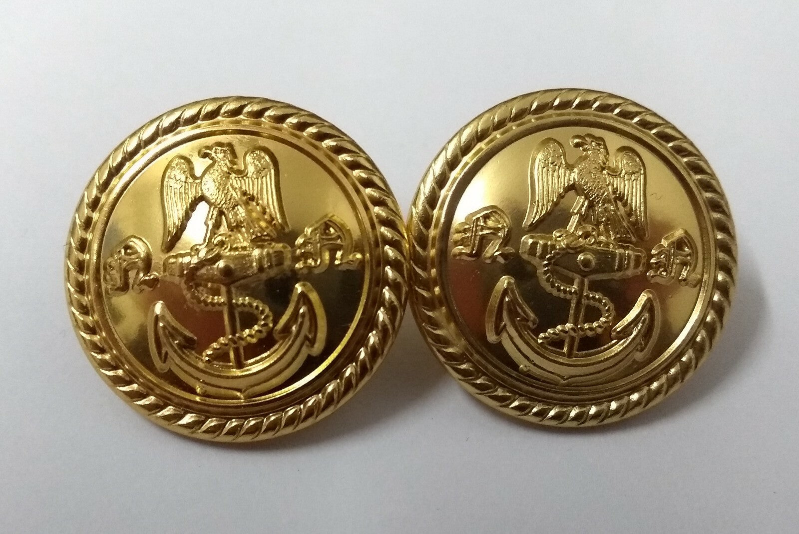 Genuine Nigerian Navy Issue Officers Insignia Buttons 37L 23.5mm ASBT192 X2