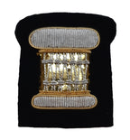 No1 Drummer Badge British Army Embroidered Braided Drum Insignia Patch on Black