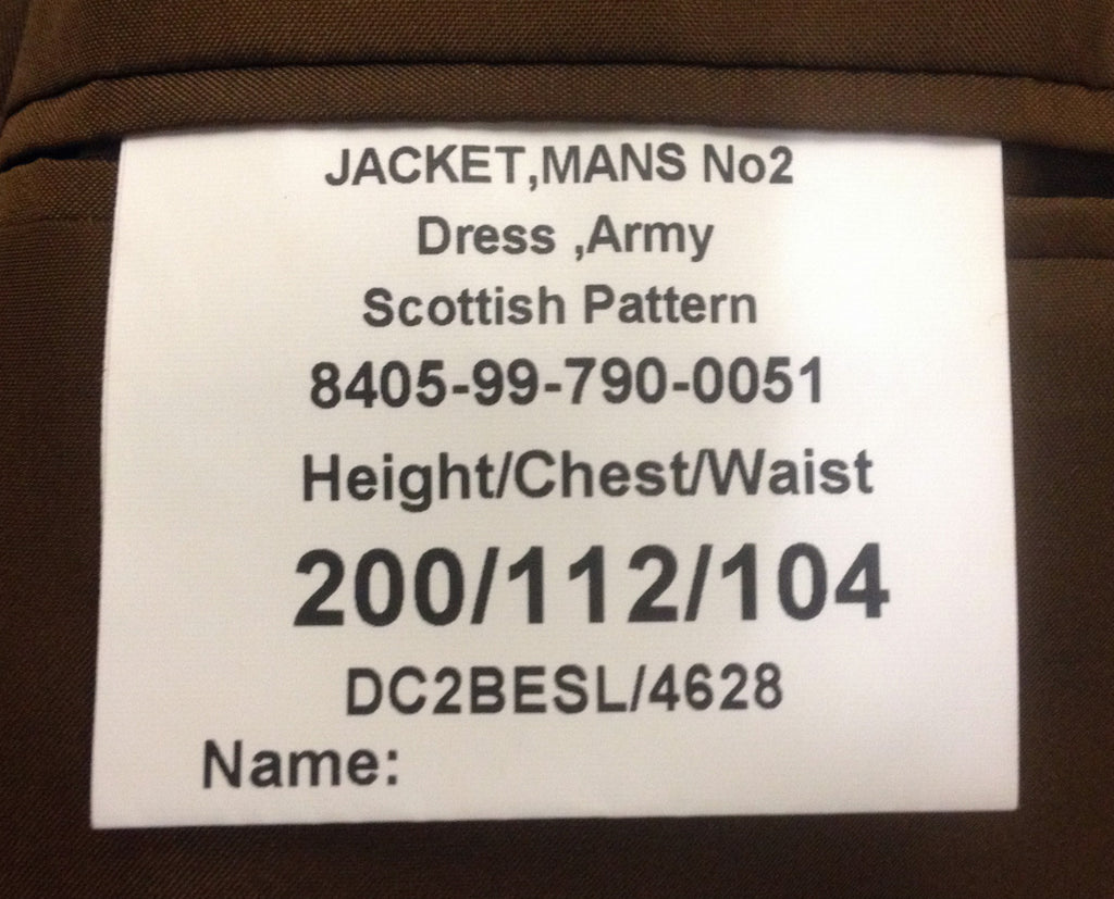 RRS Scottish Pattern No2 FAD Jacket Doublet Royal Regiment of Scotland