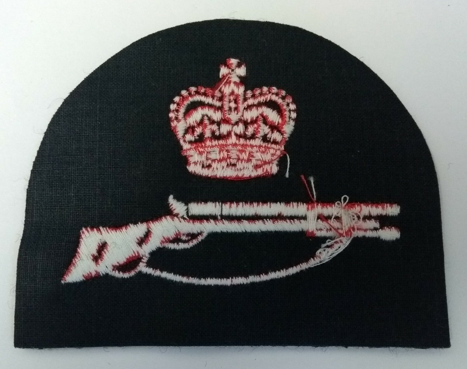 Genuine British CCF 1st Class Marksman Qualification Patch Queens Crown