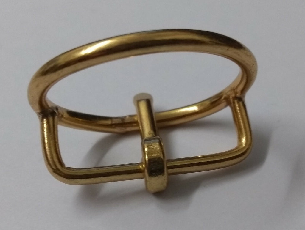Genuine British 1" Raised Oval Loop Single Prong Strap Buckles X2 STD62