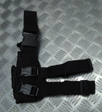 Drop Leg Holster Stealth Black Airsoft Universal Size Cordura Construction NEW
