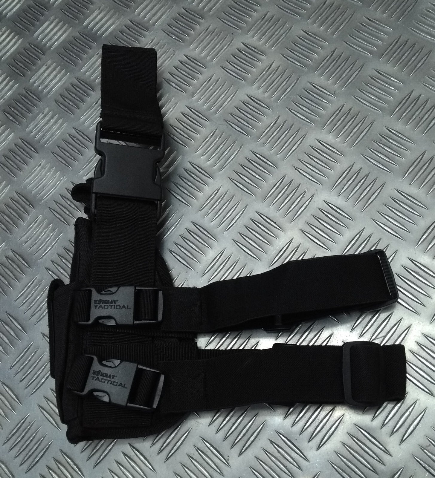Drop Leg Holster Stealth Black Airsoft Universal Size Cordura Construction NEW