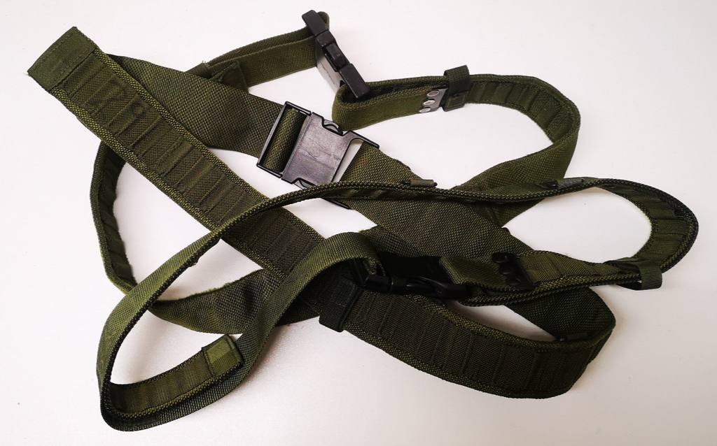 3 Army Webbing Belts British Green with Quick Release Buckles