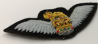 No1 Dress Badge British RAF Royal Air Force Pilot Wings Embroidered Wire Braided Arm Patch