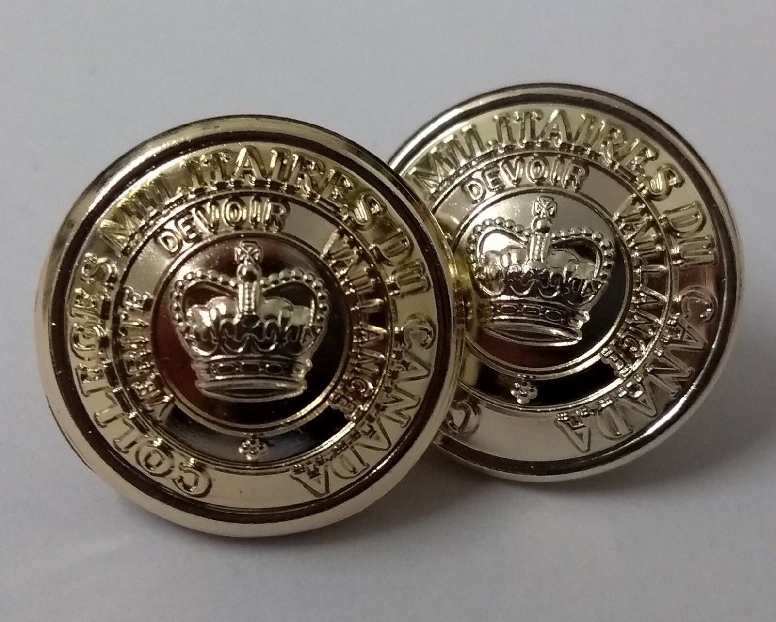 Genuine Canadian RMC CMR College 19mm Large Dress Buttons ASBT136
