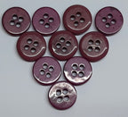 Buttons 10 Vintage 4 Hole for Dress Shirts Pearlesque Purple Tints 11mm NOS