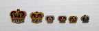Army Crowns Gold/Silver With Crimson Padding Hand Embroidered H/E Insignia X6