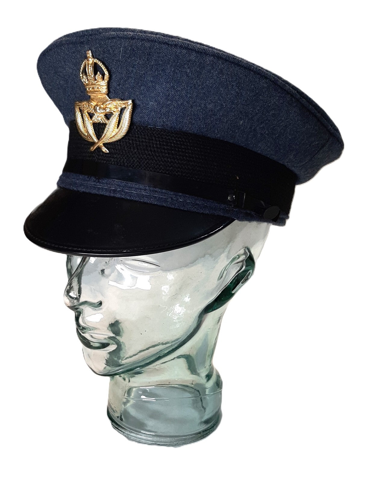 Dress Hat RAF Royal Air Force Blur Grey Colour with OFC Badge Buttons & Chinstrap Size 56cm