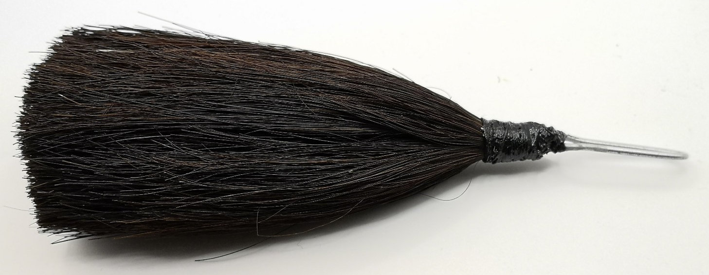 Dark Brown Horse Hair Hat Tuft Plume / Hackle