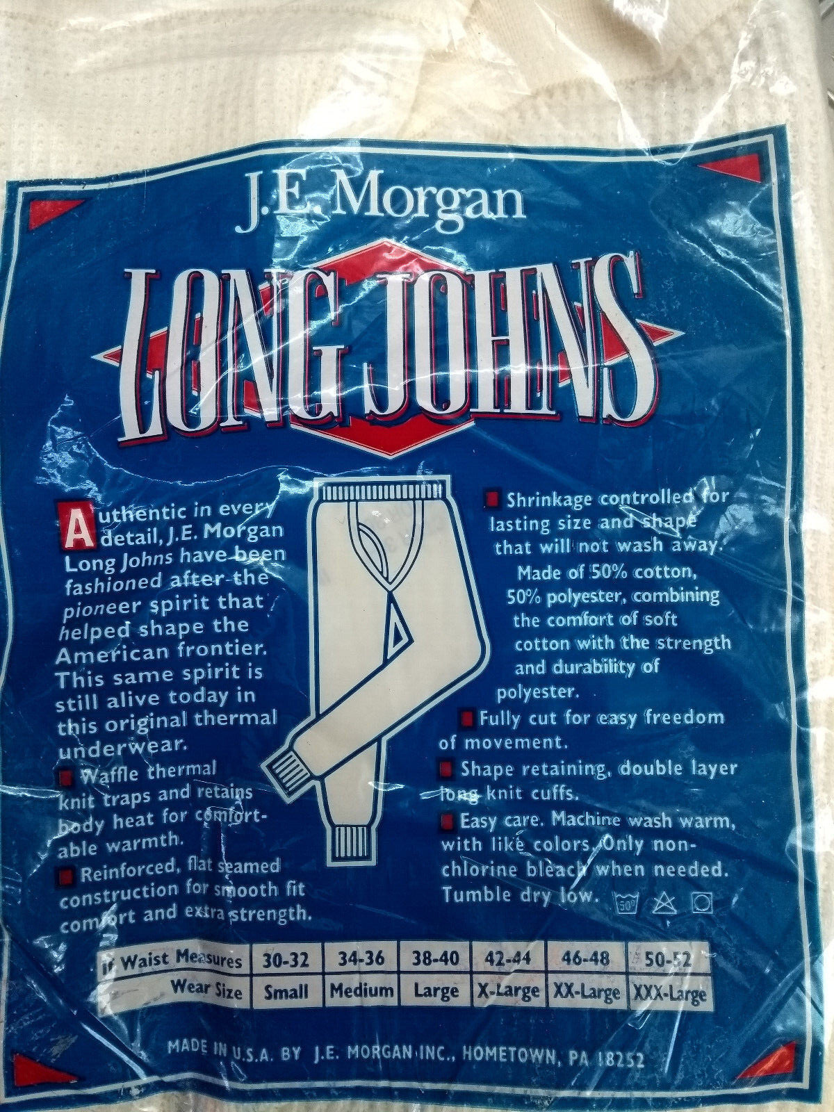 Waffle Thermal Ankle Length Long Johns Underpants Genuine US Made J.E. Morgan