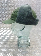 Genuine Swedish Army Green Cold Weather / Dog / Trapper Hat 58cm - NEW