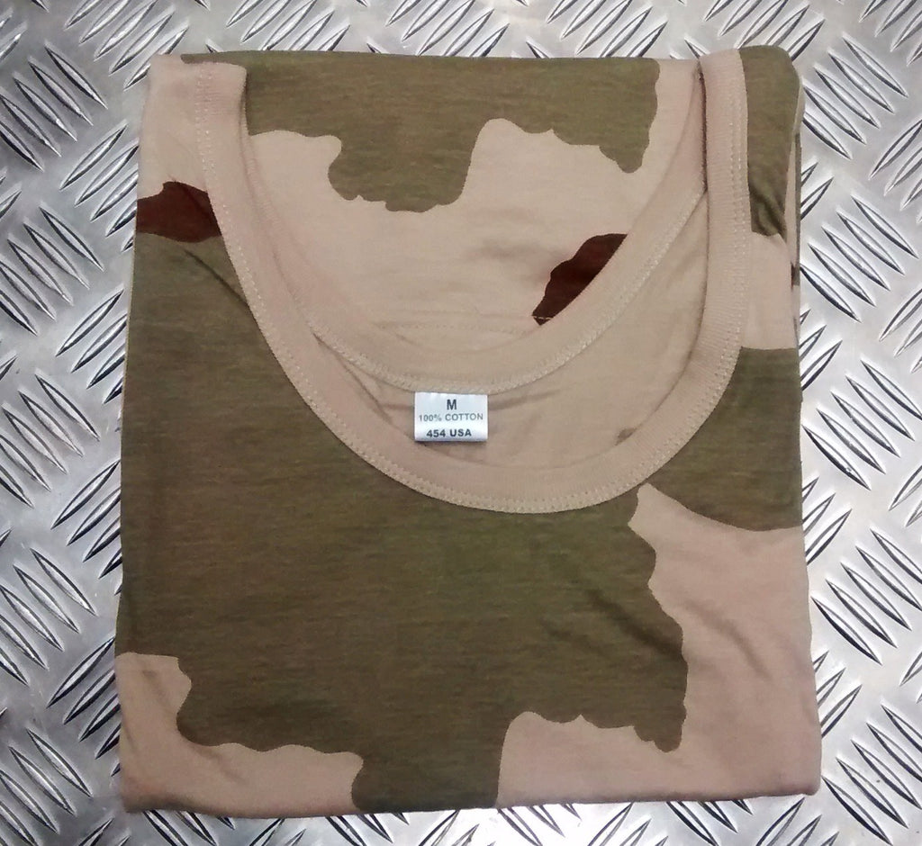 100% Cotton US Tri Desert Camo Sleeveless Vest Singlet Tank Top All Sizes