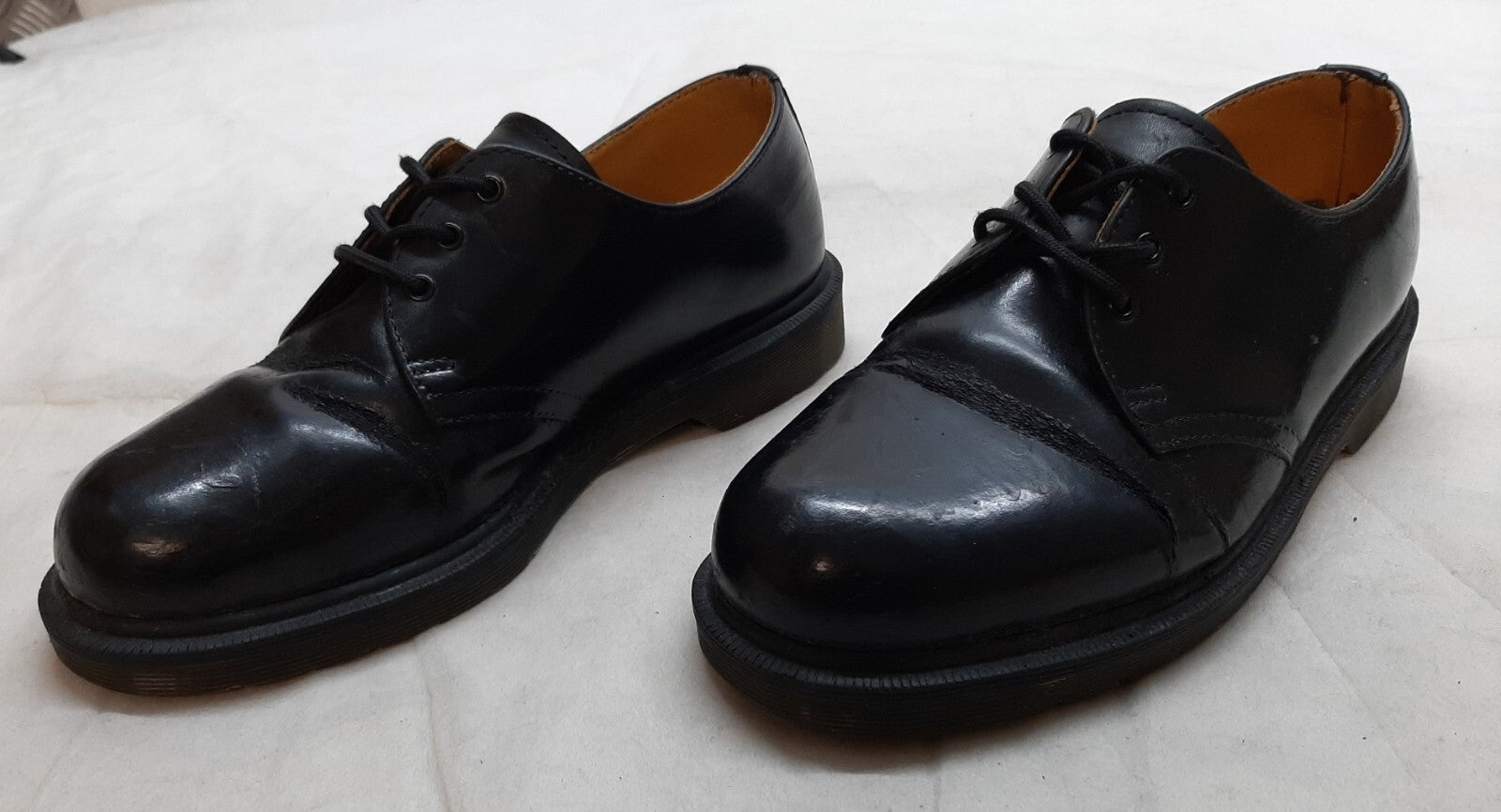 Dr. Martens Shoes Black Airwair Soles DM`s Industrial Full Grain Leather UK 6